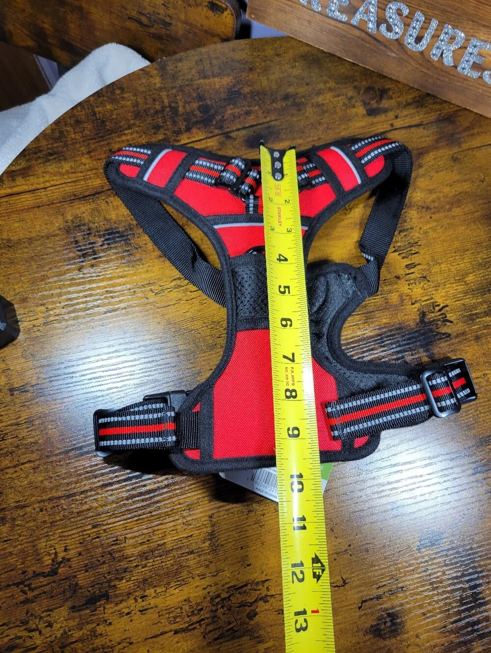 Frisco size medium Red and Black Reflective Dog Harness